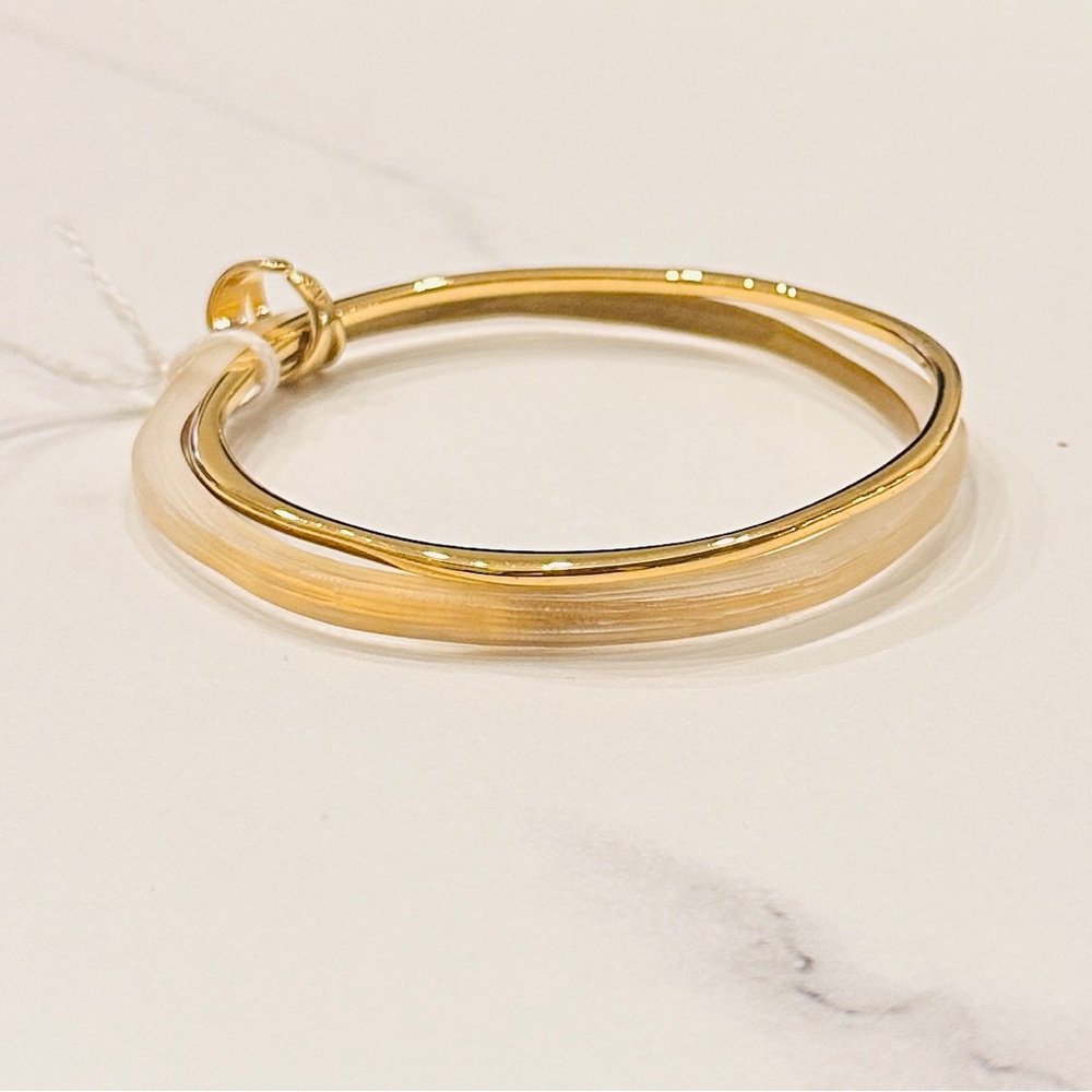 Alexis Bittar Elegant Gold Bangle Bracelet